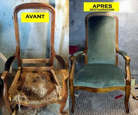Réparation rénovation fauteuils chaises 89 Yonne