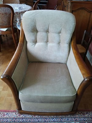 Restauration fauteuil tissus Yonne
